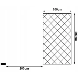 Siatka świetlna kurtyna 100 led lampki święta zewnętrzne biała ciepła 1x2m