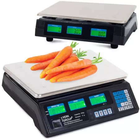 Waga kalkulacyjna elektroniczna magazynowa acs 40kg dokładność 5g-5907451300084
