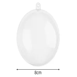 Kule bombki akrylowe przezroczyste bombka 8cm plastikowe nietłukące 12szt
