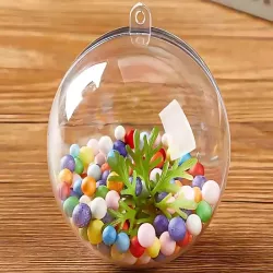 Kule bombki akrylowe przezroczyste bombka 8cm plastikowe nietłukące 12szt