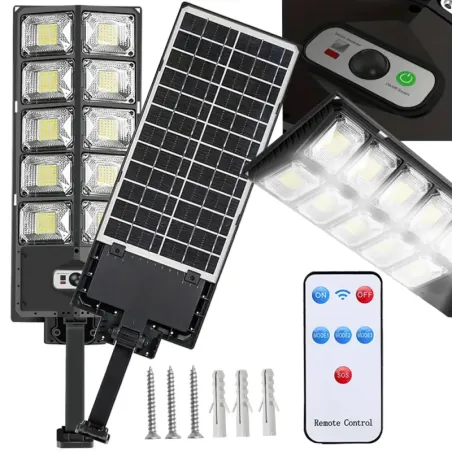 Lampa solarna led czujnik ruchu zmierzchu pilot latarnia nocna uliczna-5907451353585