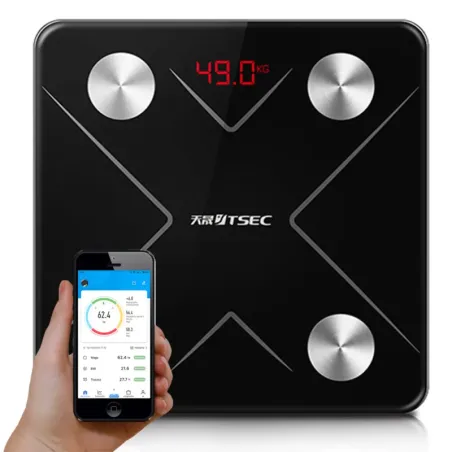 Analityczna waga łazienkowa bluetooth szklana lcd na baterie-5907451316542