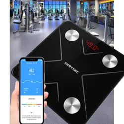 Analityczna waga łazienkowa bluetooth szklana lcd na baterie-5907451316542