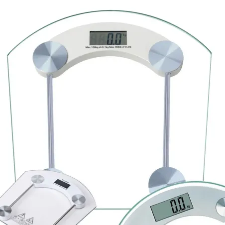 Waga łazienkowa elektroniczna 180kg szklana lcd przezroczysta-5907451361221