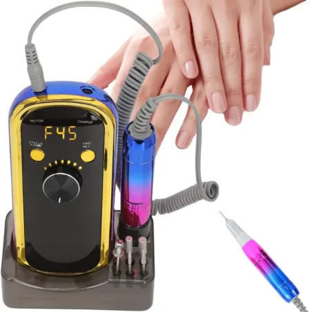 Frezarka do paznokci manicure bezprzewodowa 6 frezów 36w profesjonalna-5907451363980