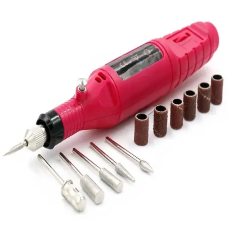 Frezarka do paznokci manicure pedicure zestaw z frezami i zasilaczem-5907451308080