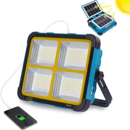 Solarny halogen led 150W przenośna lampa robocza latarka power bank-6974241115608