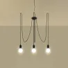 Żyrandol EDISON 3 czarny