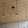 Żyrandol EDISON 3 czarny