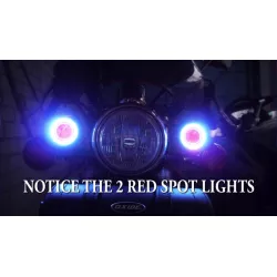 2xHalogen motocyklowy lampa 15W/U7 +z niebieskim ringiem + włącznik