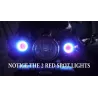 2xHalogen motocyklowy lampa 15W/U7 +z niebieskim ringiem + włącznik