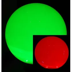 Lampa ogrodowa kula solarna dwubarwna 20 cm, kolor czerwony i zielony