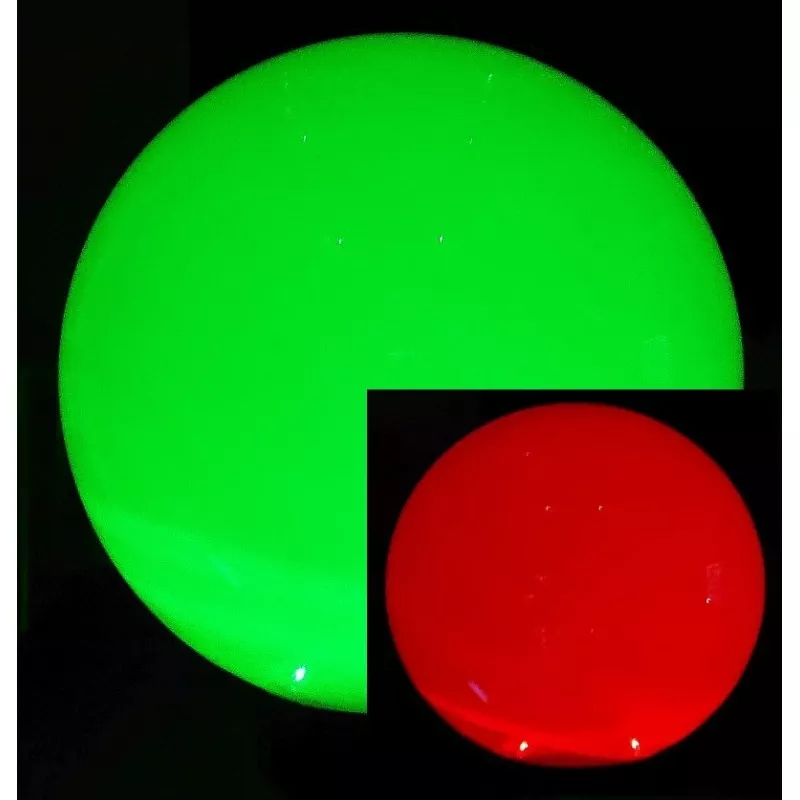 Lampa ogrodowa kula solarna dwubarwna 20 cm czerwono-zielona