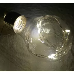 Girlanda lampek 10 żarówek z świecącym sznurem led białe-ciepłe 3,8m