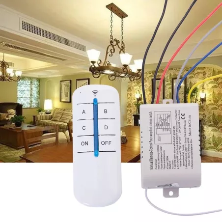 Sterownik zdalnego sterowania 4-drożny wł./wył. 220V bezprzewodowy-