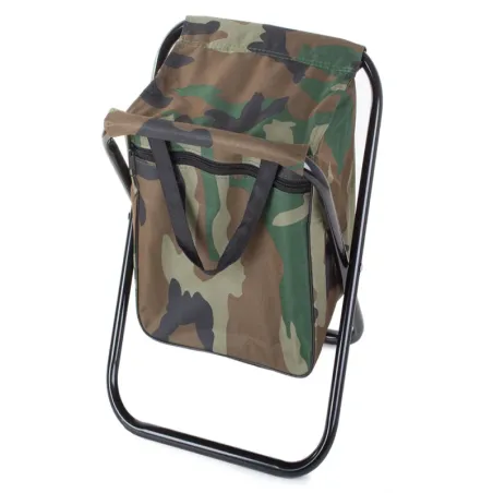 krzesło wędkarskie turystyczne taboret z torbą na akcesoria kolor moro-5907451331996