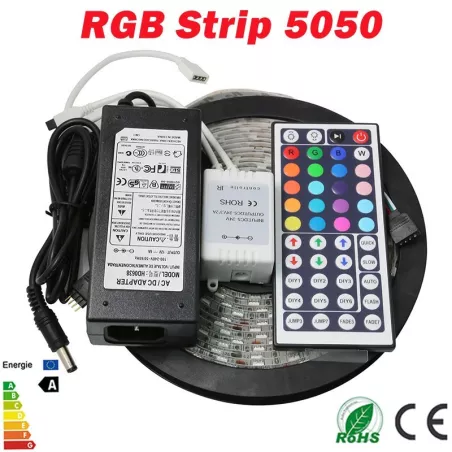 Zestaw taśma 5m/150 LED RGB 5050 - duży pilot-