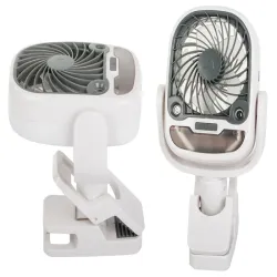 Wentylator bezprzewodowy biurkowy stojący klips nawilżacz usb rgb 2w1