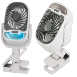 Wentylator bezprzewodowy biurkowy stojący klips nawilżacz usb rgb 2w1