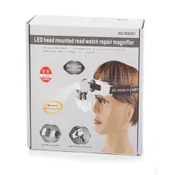 Lupa nagłowna 2 led na głowę czołowa okulary 28x