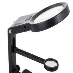 Lupa trzecia ręka 10 led smd uchwyt lutowania 25x