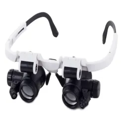 Lupa okulary zegarmistrzowskie do elektroniki napraw 8x 23x led