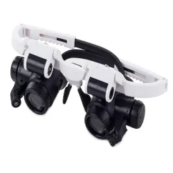 Lupa okulary zegarmistrzowskie do elektroniki napraw 8x 23x led