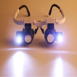 Lupa okulary zegarmistrzowskie do elektroniki napraw 8x 23x led