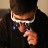 Lupa okulary zegarmistrzowskie do elektroniki napraw 8x 23x led