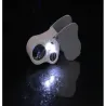 Lupa kieszonkowa jubilerska składana podświetlenie led uv 25x 50x