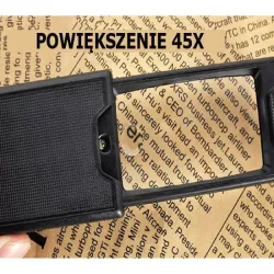 Lupa kieszonkowa jubilerska rozsuwana z podświetleniem led uv 45x