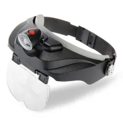 Lupa nagłowna okulary precyzyjne mocne z podświetleniem led 3,5x