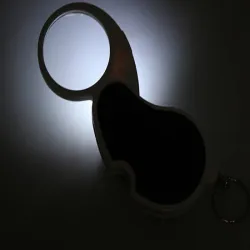Lupa składana szkło powiększające kieszonkowa z podświetleniem led