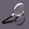 Lupa klasyczna szkło powiększające 75mm metalowa z uchwytem