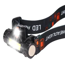 Latarka czołowa cob 4w1 lampka czołówka z magnesem ładowania USB