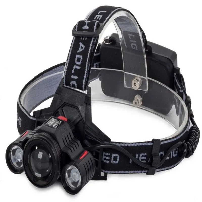 Latarka czołowa ZOOM led cree xm-l t6 2x xp-e z dwoma ładowarkami Latarka czołowa ZOOM led cree xm-l t6 2x xp-e z dwoma ładowarkami