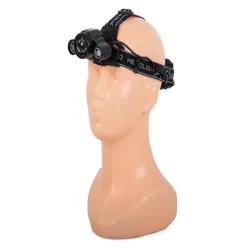 Latarka czołowa ZOOM led cree xm-l t6 2x xp-e z dwoma ładowarkami