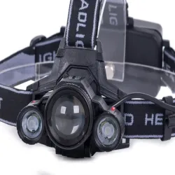 Latarka czołowa ZOOM led cree xm-l t6 2x xp-e z dwoma ładowarkami