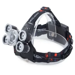 Latarka czołowa led cree xm-l t6 4x xpe w zestawie dwie ładowarki