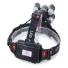 Latarka czołowa led cree xm-l t6 4x xpe w zestawie dwie ładowarki
