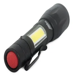 Latarka bailong klasyczna mini cree zoom xp-e światło boczne led cob