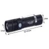 Mini latarka taktyczna bailong led cree zoom xm-l t6 ładowana z USB