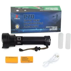 Latarka bailong wojskowa policyjna cree xhp70 duża moc ładowana z USB