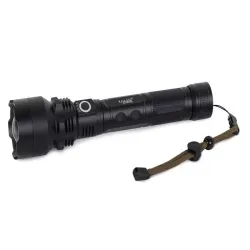 Latarka bailong taktyczna mocna led xhp50 funkcja zoom ładowana z USB
