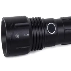 Latarka bailong taktyczna policyjna led xhp50 zoom z dwoma ładowarkami