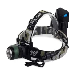 Bailong latarka czołowa rowerowa cree xml t6 zoom dwie ładowarki
