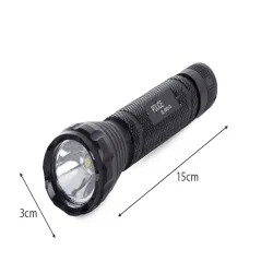 Mała latarka taktyczna 10w dioda led smycz na 2 baterie AA