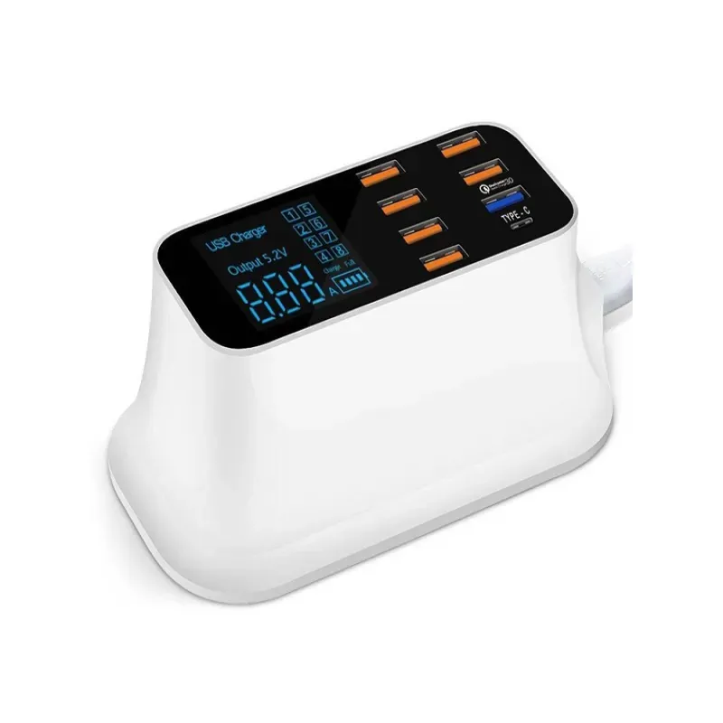 Szybka ładowarka do telefonu 8 portów usb qc 3.0 typ c moc do 40w Szybka ładowarka do telefonu 8 portów usb qc 3.0 typ c moc do 40w