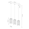 Lampa wisząca BRINA 3L czarna