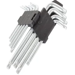 Zestaw kluczy torx 1,5-10 do prac amatorskich 9 el zestaw kluczy